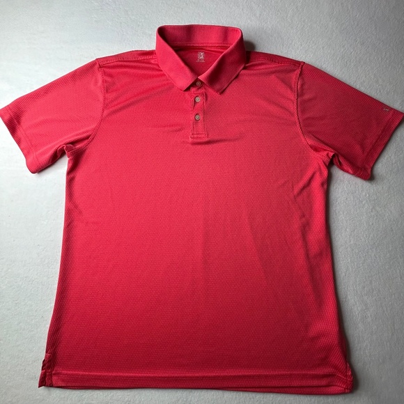 PGA Tour Champions Men Polo XL Pink Red Shirt - Picture 1 of 14